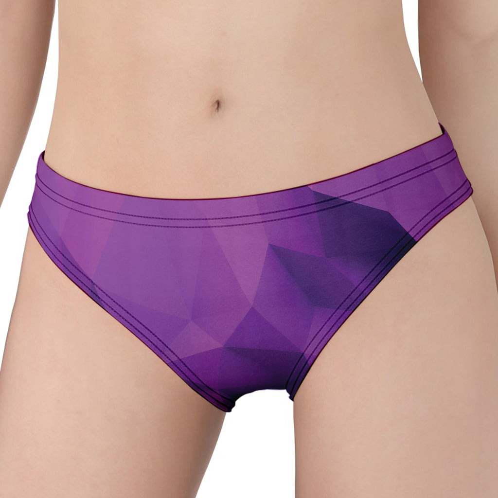 Purple Polygonal Geometric Print Women's Panties