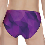 Purple Polygonal Geometric Print Women's Panties