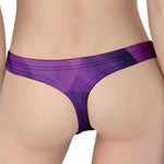 Purple Polygonal Geometric Print Women's Thong