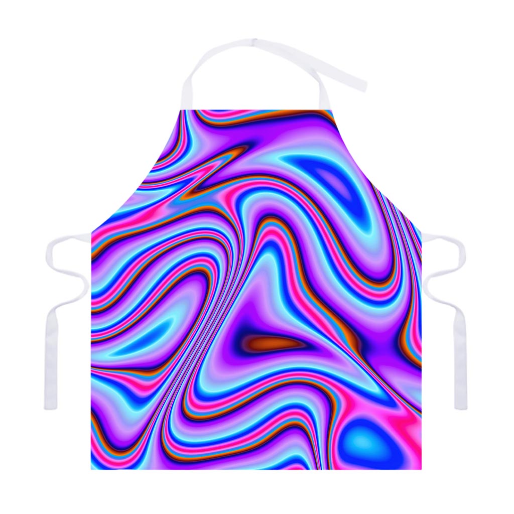 Purple Psychedelic Trippy Print Adjustable Apron