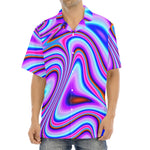 Purple Psychedelic Trippy Print Aloha Shirt