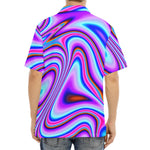 Purple Psychedelic Trippy Print Aloha Shirt
