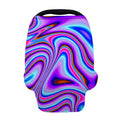 Purple Psychedelic Trippy Print Baby Seat Cover