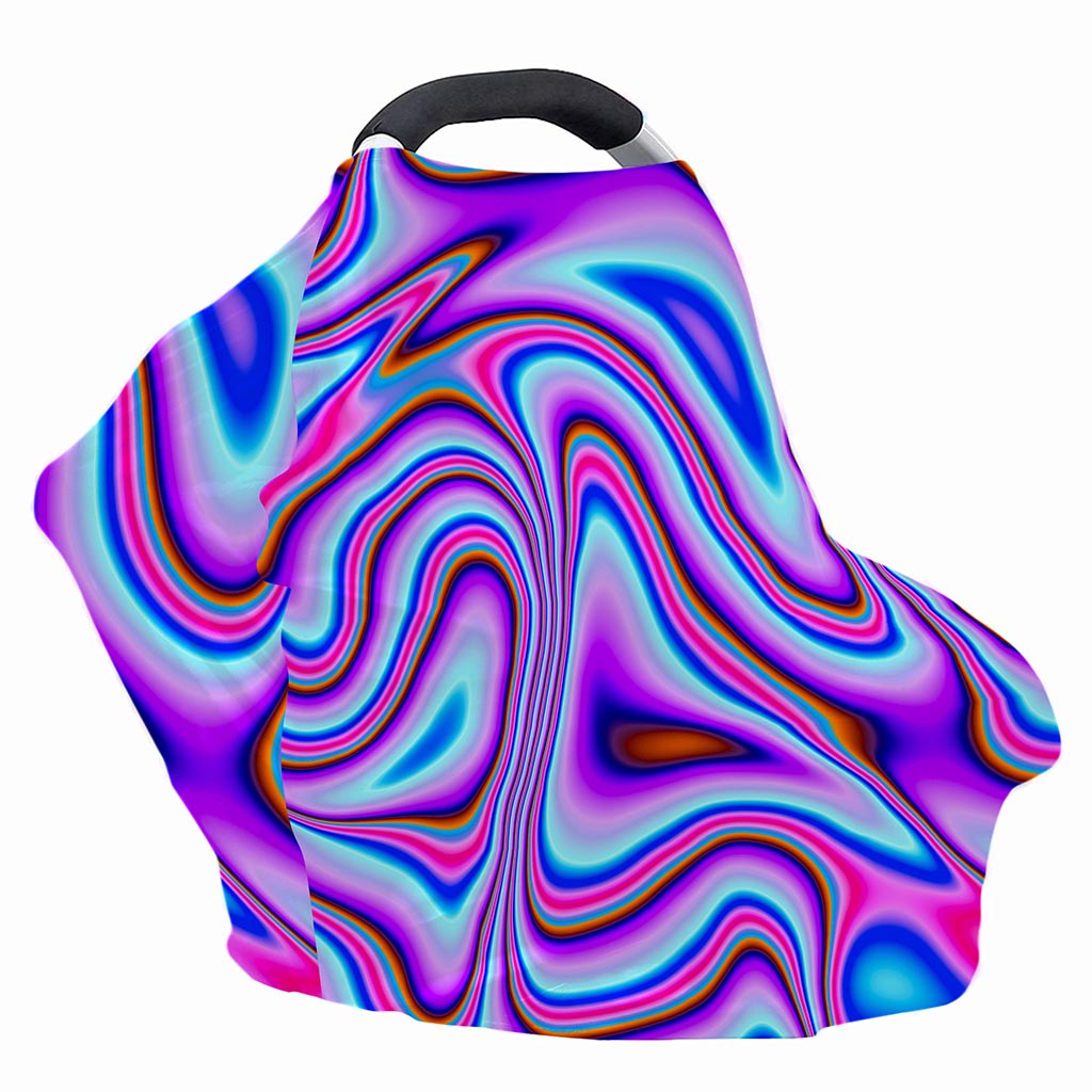 Purple Psychedelic Trippy Print Baby Seat Cover