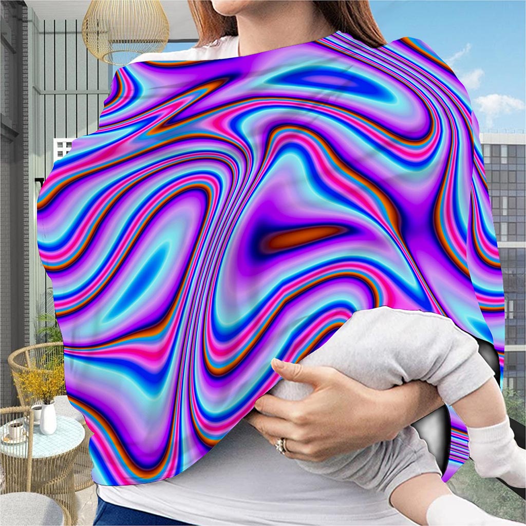 Purple Psychedelic Trippy Print Baby Seat Cover