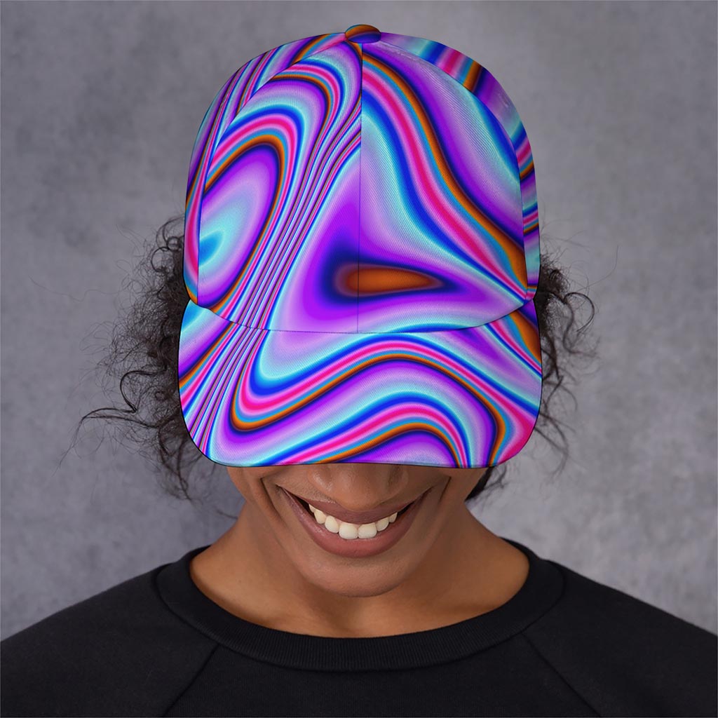 Purple Psychedelic Trippy Print Baseball Cap