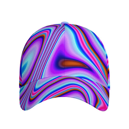 Purple Psychedelic Trippy Print Baseball Cap