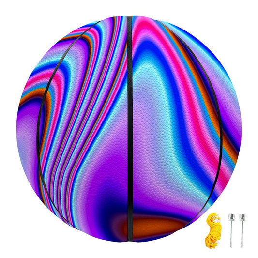Purple Psychedelic Trippy Print Basketball