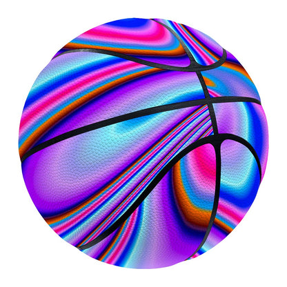 Purple Psychedelic Trippy Print Basketball
