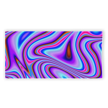 Purple Psychedelic Trippy Print Beach Towel