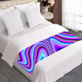 Purple Psychedelic Trippy Print Bed Runner