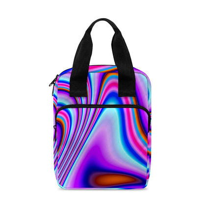 Purple Psychedelic Trippy Print Bible Tote Bag