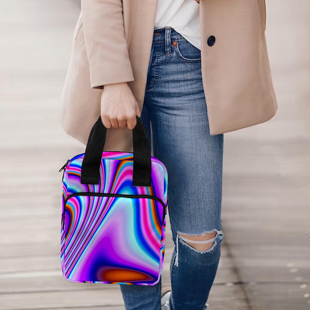 Purple Psychedelic Trippy Print Bible Tote Bag