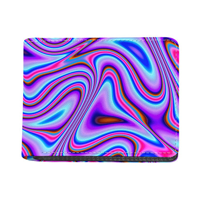 Purple Psychedelic Trippy Print Bifold Wallet