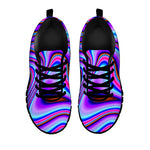 Purple Psychedelic Trippy Print Black Running Shoes