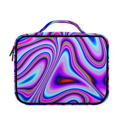 Purple Psychedelic Trippy Print Briefcase Bible Bag