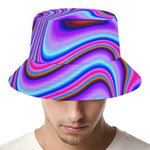 Purple Psychedelic Trippy Print Bucket Hat