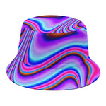 Purple Psychedelic Trippy Print Bucket Hat