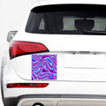Purple Psychedelic Trippy Print Car Sticker