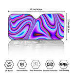 Purple Psychedelic Trippy Print Car Windshield Sun Shade