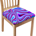 Purple Psychedelic Trippy Print Chair Cushion Cover