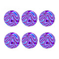 Purple Psychedelic Trippy Print Coaster Set