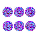 Purple Psychedelic Trippy Print Coaster Set