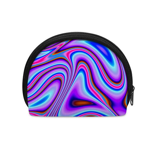 Purple Psychedelic Trippy Print Coin Purse