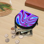 Purple Psychedelic Trippy Print Coin Purse