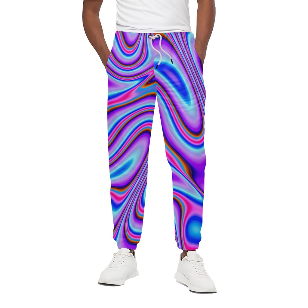 Purple Psychedelic Trippy Print Cotton Pants