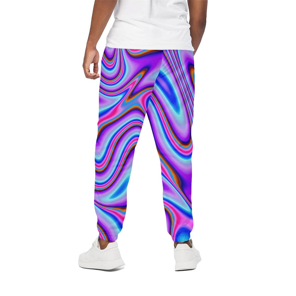 Purple Psychedelic Trippy Print Cotton Pants