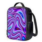 Purple Psychedelic Trippy Print Crossbody Lunch Bag