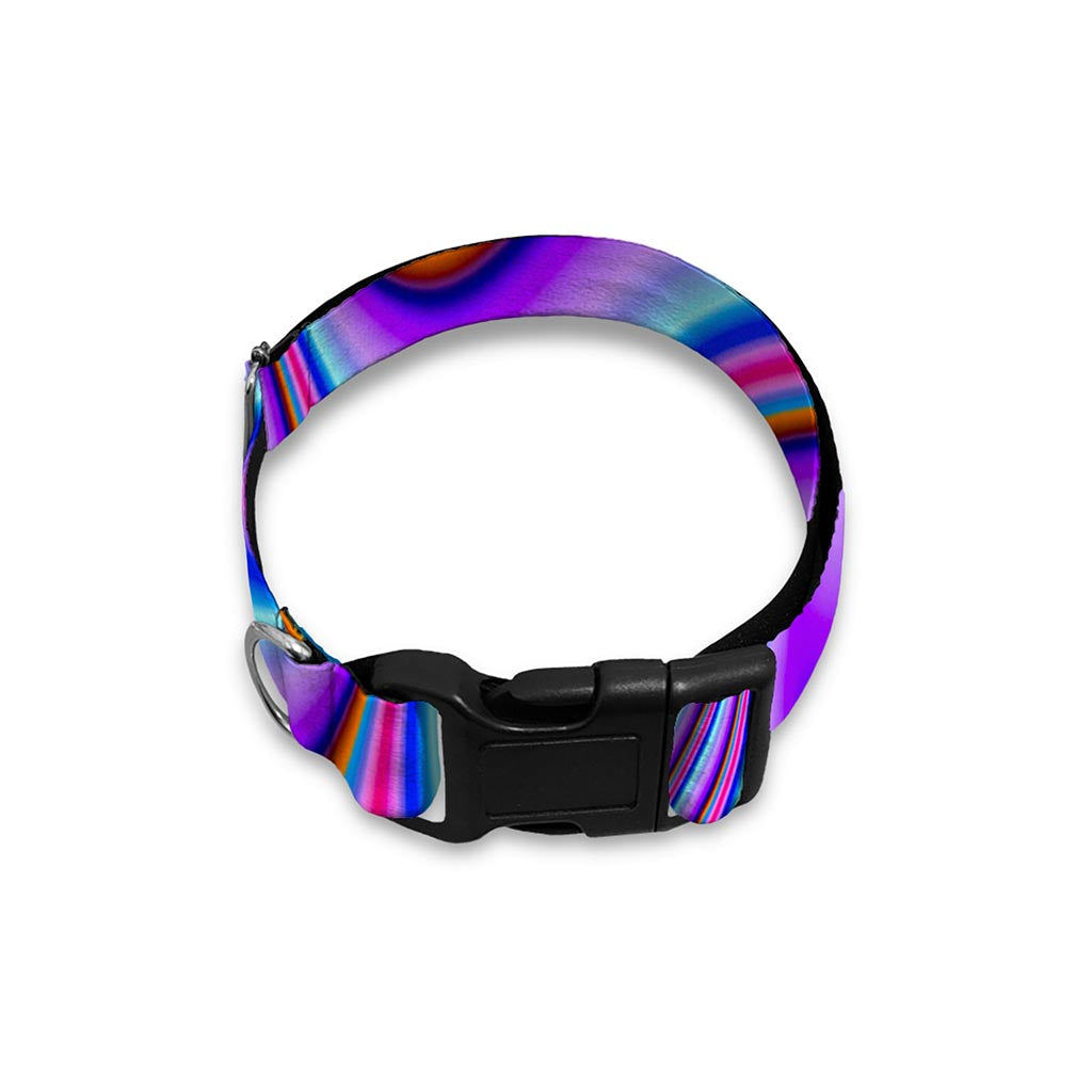 Purple Psychedelic Trippy Print Dog Collar