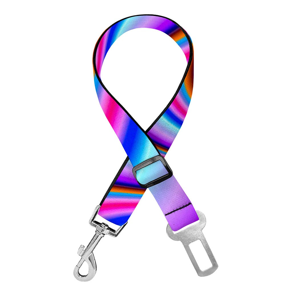 Purple Psychedelic Trippy Print Dog Seat Belt