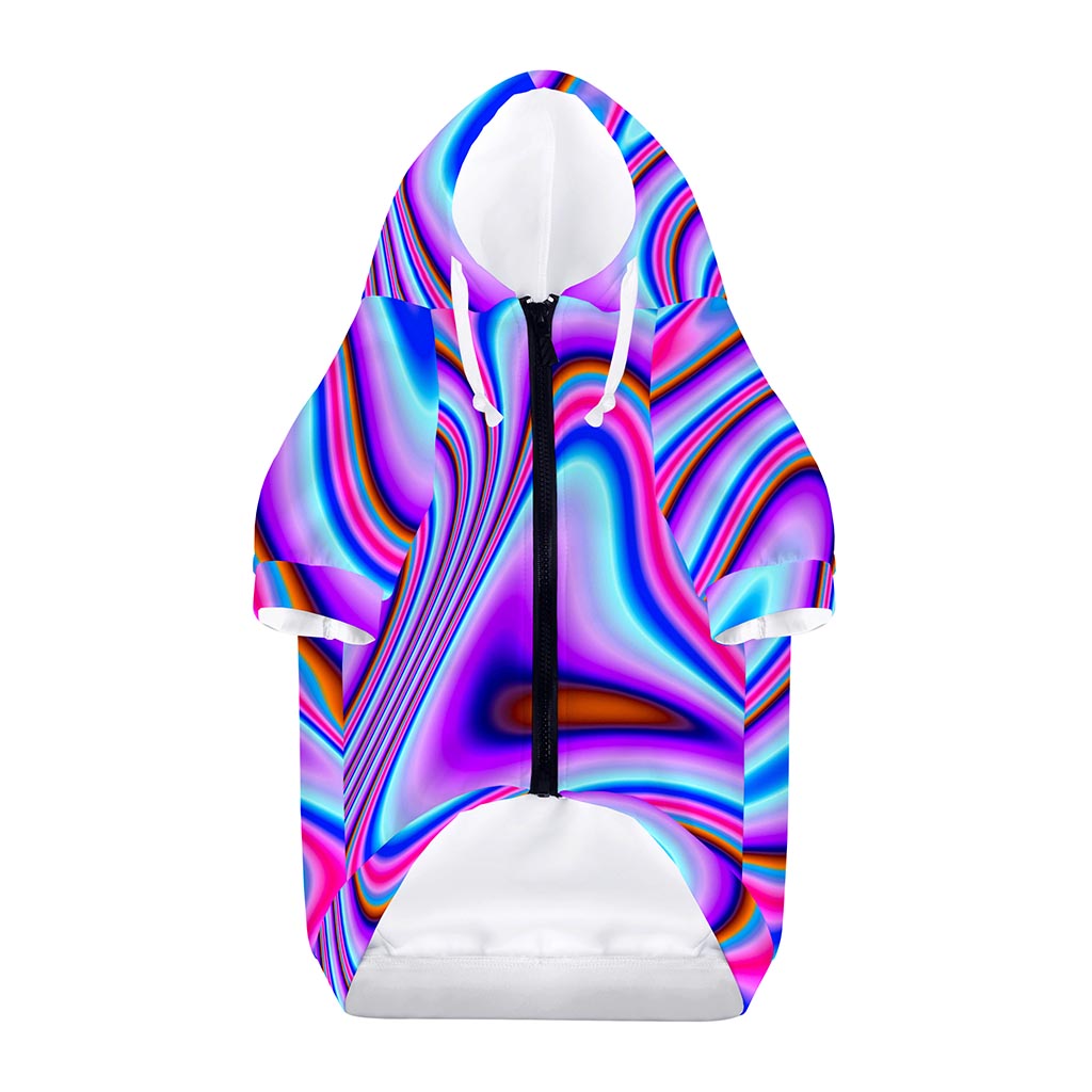 Purple Psychedelic Trippy Print Dog Zip Up Hoodie