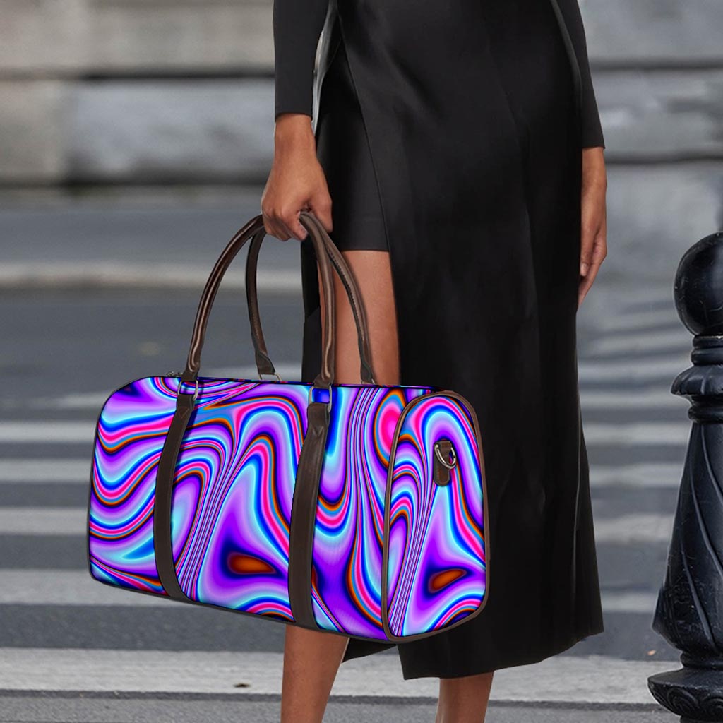 Purple Psychedelic Trippy Print Duffle Bag