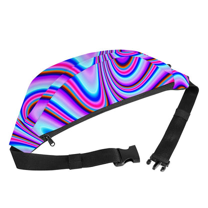 Purple Psychedelic Trippy Print Fanny Pack