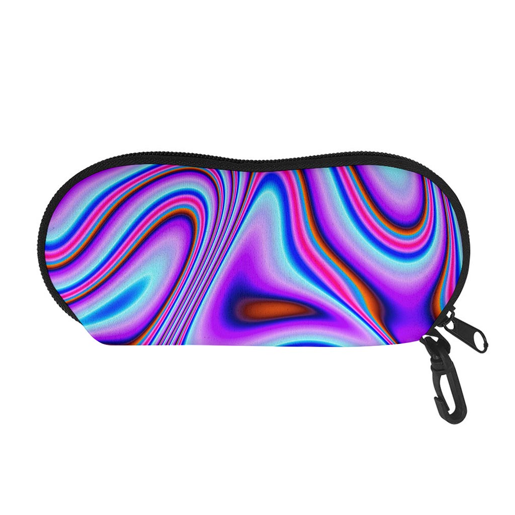 Purple Psychedelic Trippy Print Glasses Case