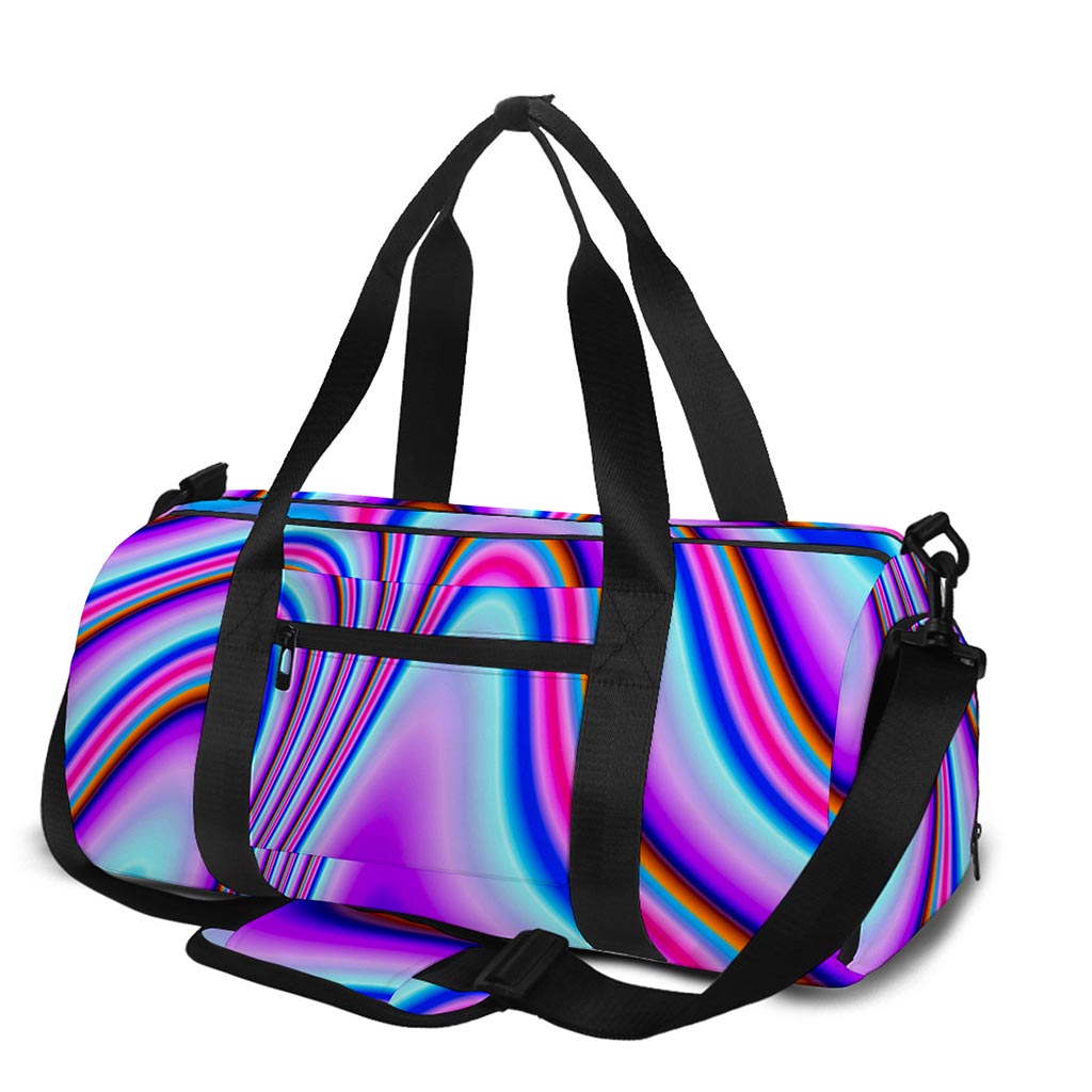 Purple Psychedelic Trippy Print Gym Bag