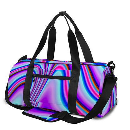 Purple Psychedelic Trippy Print Gym Bag