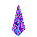Purple Psychedelic Trippy Print Hand Towel