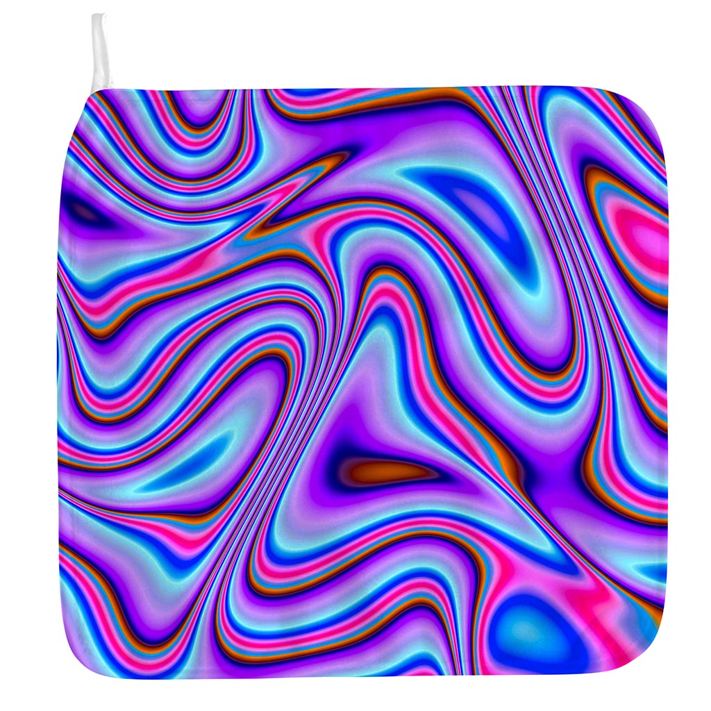 Purple Psychedelic Trippy Print Hand Towel