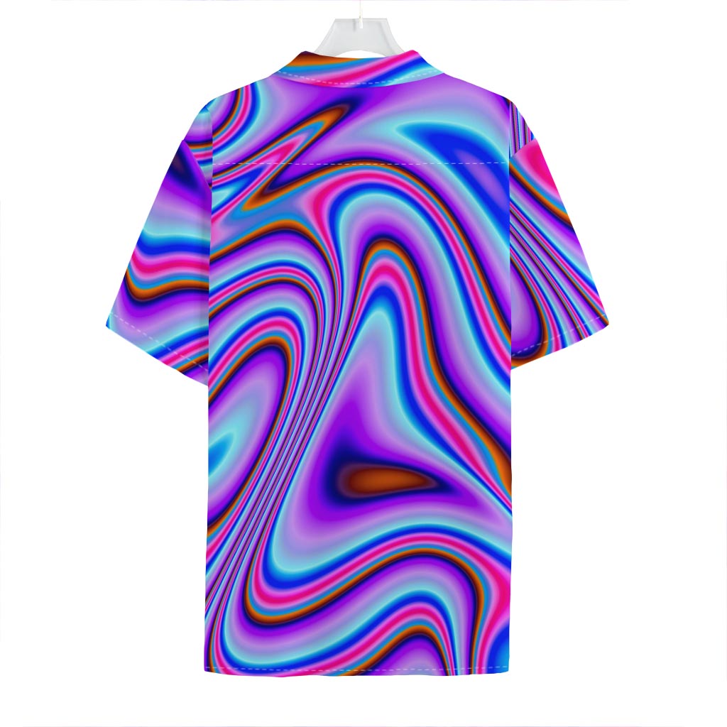 Purple Psychedelic Trippy Print Hawaiian Shirt