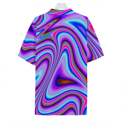 Purple Psychedelic Trippy Print Hawaiian Shirt