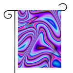 Purple Psychedelic Trippy Print House Flag