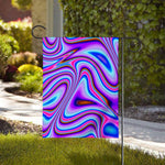 Purple Psychedelic Trippy Print House Flag