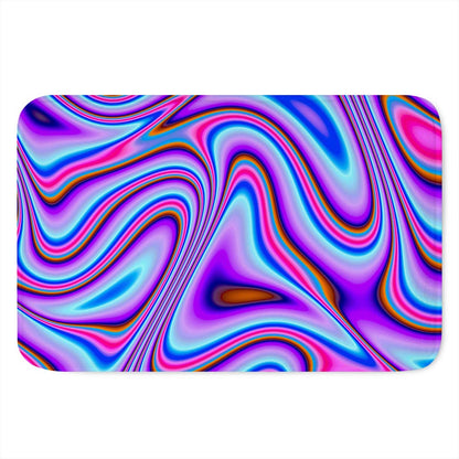 Purple Psychedelic Trippy Print Indoor Door Mat