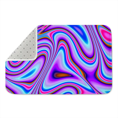 Purple Psychedelic Trippy Print Indoor Door Mat