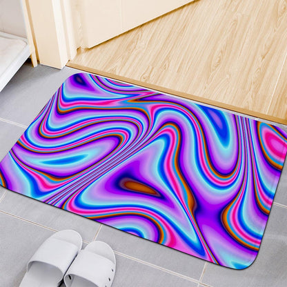 Purple Psychedelic Trippy Print Indoor Door Mat