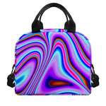 Purple Psychedelic Trippy Print Insulated Lunch Bag